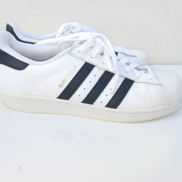 Adidas Men's Size 8.5 White Black Sneakers Shoes - Picture 5 of 13
